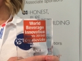 FoodBev's Isabelle Sturgess with the World Beverage Innovation Award trophy