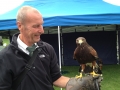 Dorset Falconry expert with Eagle owl