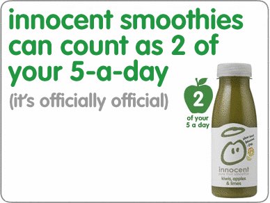 Smoothies can count as 2 of your '5-a-day'
