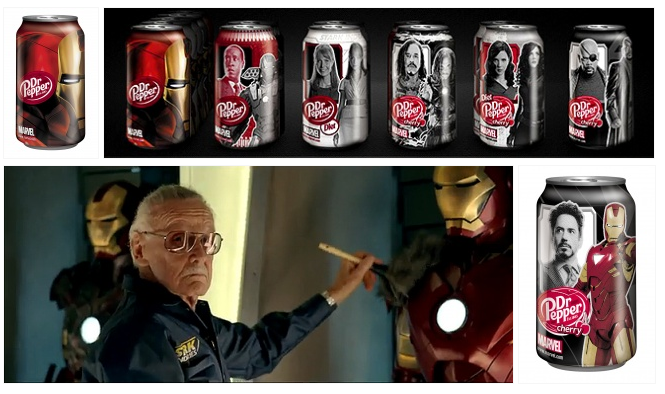 Dr Pepper Iron Man cans
