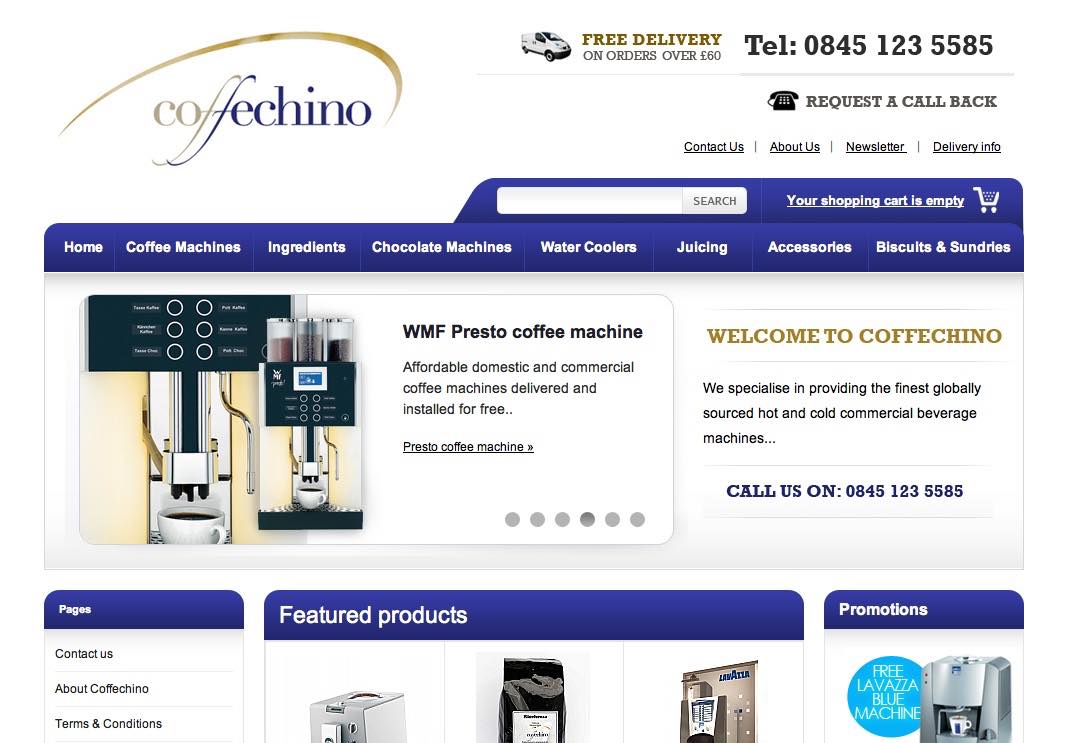 Coffechino offers more 'lavish' coffee on its website