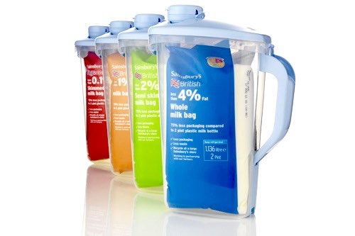First full range of milk bags to hit UK supermarkets