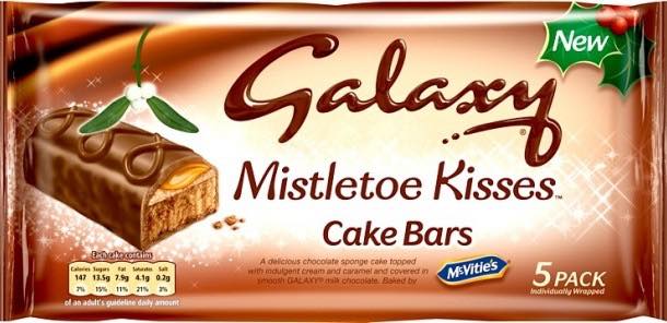 Galaxy Mistletoe Kisses Cake Bars