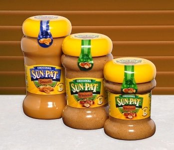Sun-Pat peanut butter in PET jars