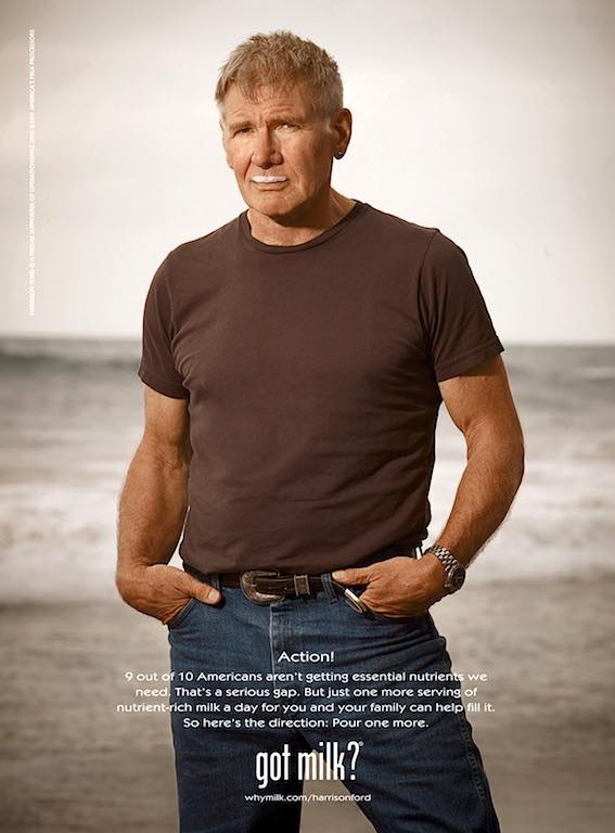 Harrison Ford joins ‘Got Milk?’ campaign