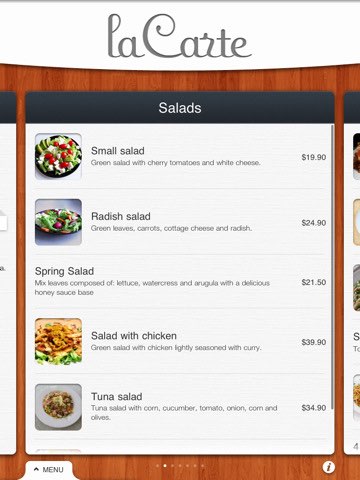 laCarte launches digital menu app for iPad