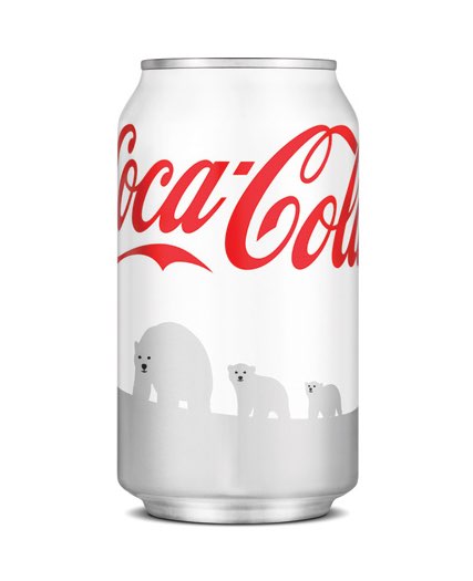 Coke turns red can white for WWF and polar bears