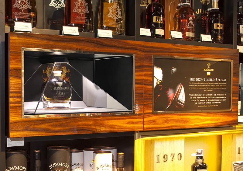 The Macallan promotes whisky heritage with 3D display