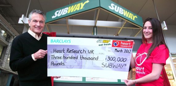 Heart Research UK extends partnership with Subway