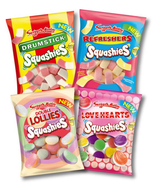 Squashies soft gum range from Swizzels Matlow