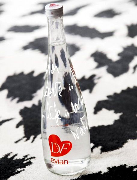 Evian limited edition Diane von Furstenberg bottle