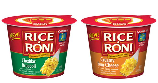 Rice-A-Roni single-serve, flavoured rice cups