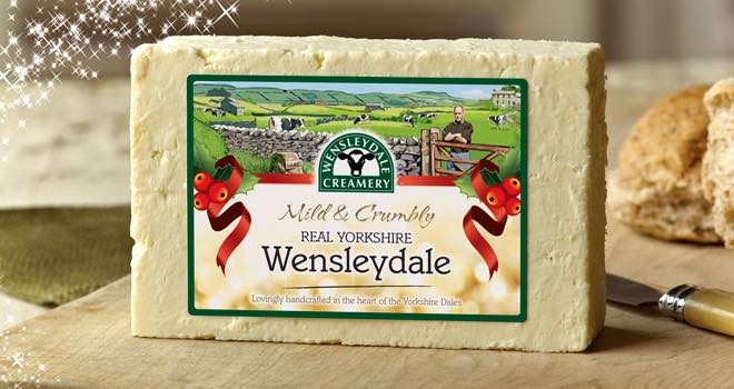 Christmas-themed Real Yorkshire Wensleydale cheese