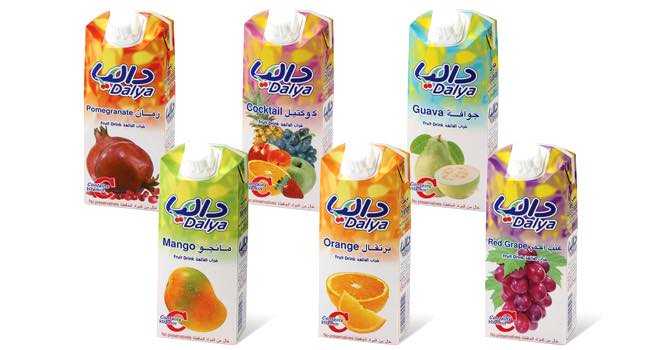 Arabian Beverage Dalya fruit juices in combifitSmall cartons