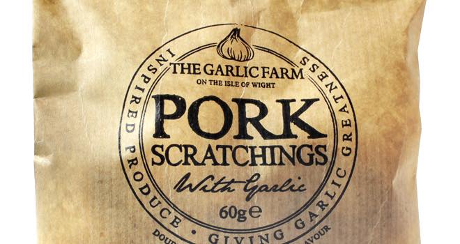 Pork Scratchings with Garlic from The Garlic Farm