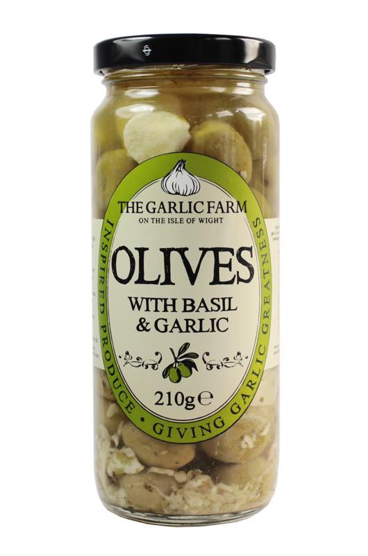 Olives with Garlic & Basil from The Garlic Farm