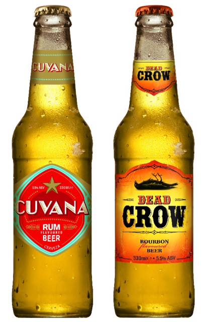 Cuvana and Dead Crow spirit-flavoured beers from SHS Drinks