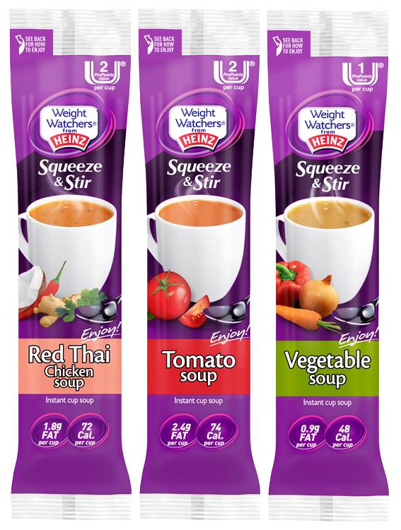 Squeeze & Stir soups by Weight Watchers from Heinz