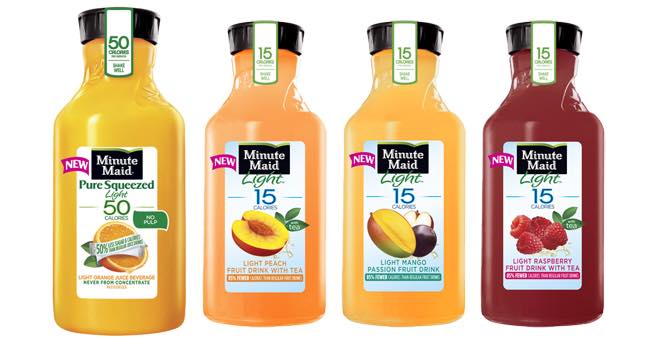 Minute Maid adds four reduced calorie juice drinks