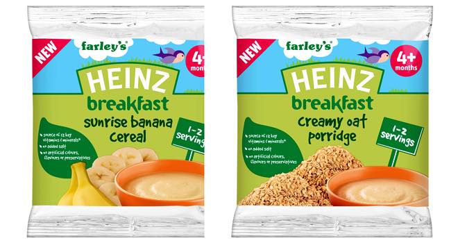 Heinz Breakfast cereal sachets for babies