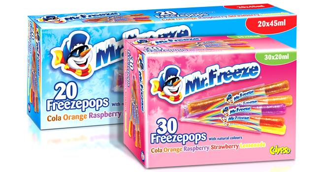 New packaging formats for Calypso's Mr Freeze
