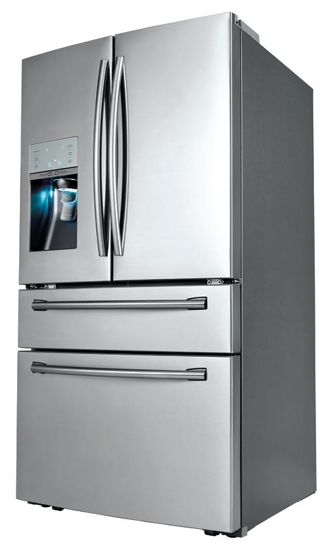 Samsung refrigerator with SodaStream sparkling water dispenser