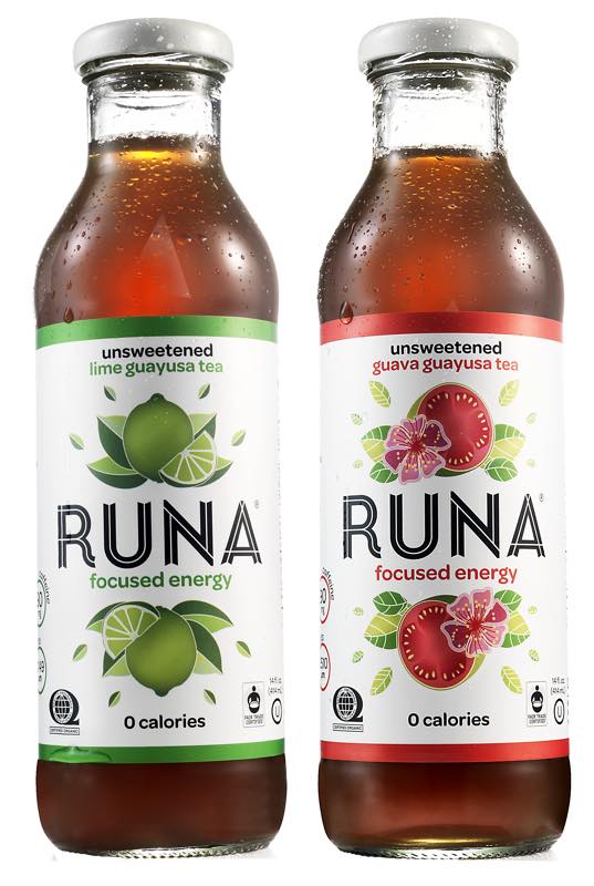 Unsweetened Runa Tea in Guava and Lime flavours
