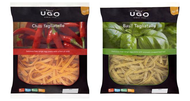 Dell’Ugo Fiery Chilli Tagliatelle and Tasty Basil Tagliatelle