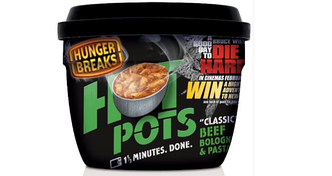 Hunger Breaks runs on-pack Die Hard promotion