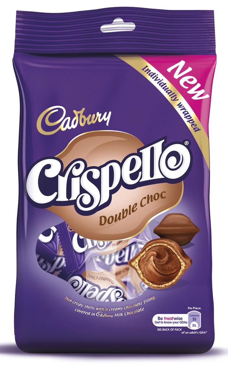 Cadbury Crispello Double Choc 120g bag