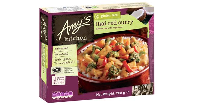 Amy’s Kitchen Thai Red Curry and Broccoli & Cheddar Bake