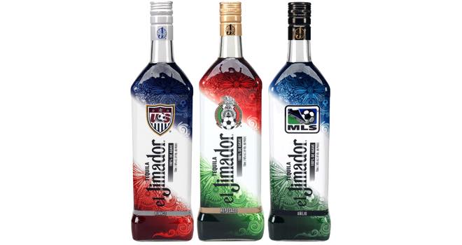 Tequila el Jimador limited edition soccer bottles