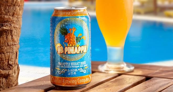 Mr Pineapple Wheat Ale in 12oz Rexam cans