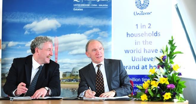 Unilever signs research agreement with University of Nottingham