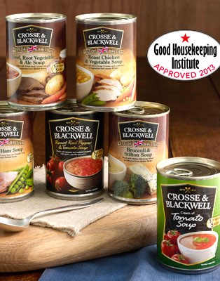 Crosse & Blackwell soups endorsed by Good Housekeeping Institute