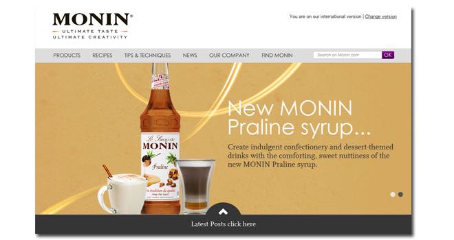 Monin updates its website for 2013