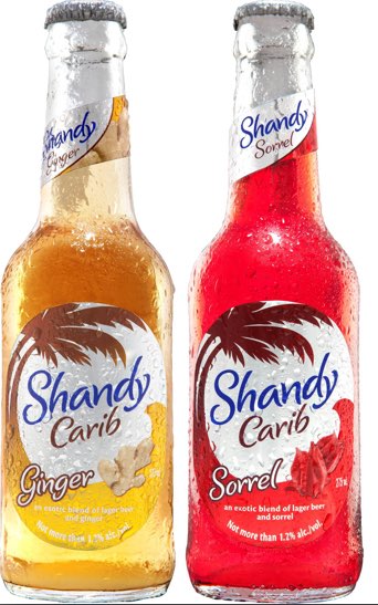 Shandy Carib exotic lager drinks from Carib Brewery