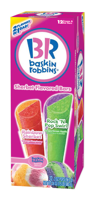 Sherbet Flavoured Freezer Bars by Baskin-Robbins
