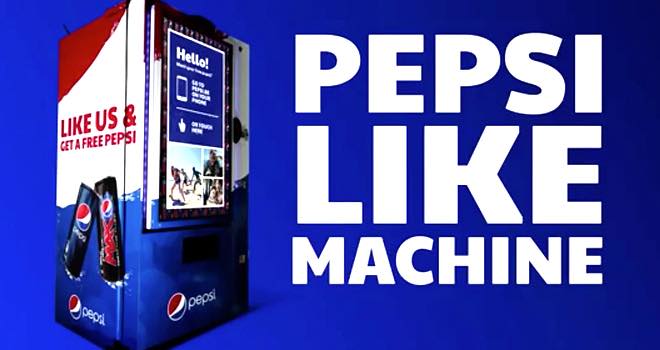 Pepsi Like Machine accepts Facebook likes instead of money