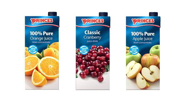 Princes redesigns pure juice range
