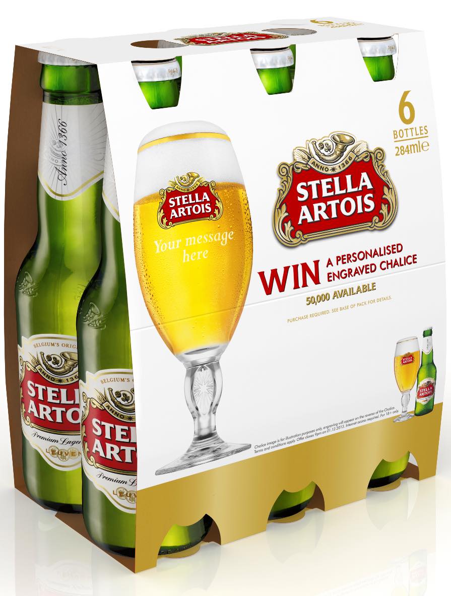 Stella Artois launches customised chalice on-pack promotion