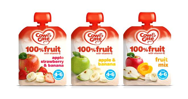 Cow & Gate 100% Fruit pouches for babies