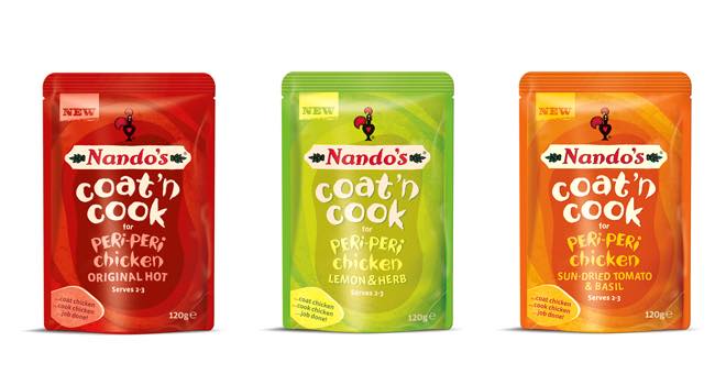 Coat 'n cook sauce range from Nando's