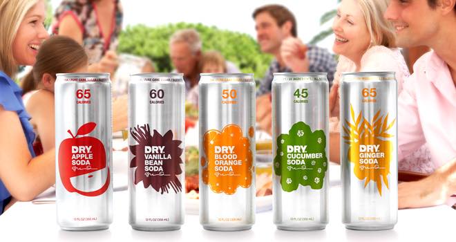 New flavours from Dry Soda, now in Rexam Sleek 12oz cans