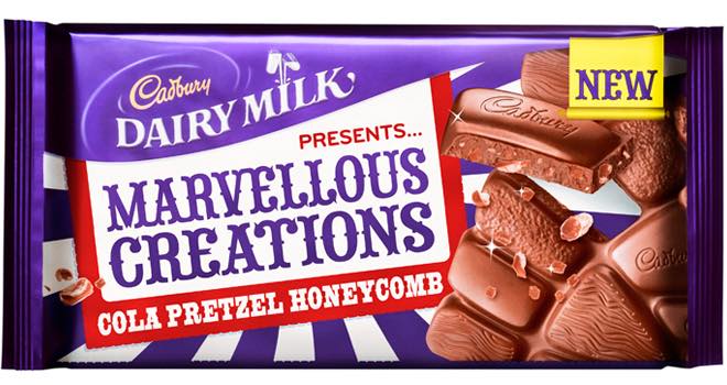 Cola Pretzel Honeycomb added to Cadbury Marvellous Creations range