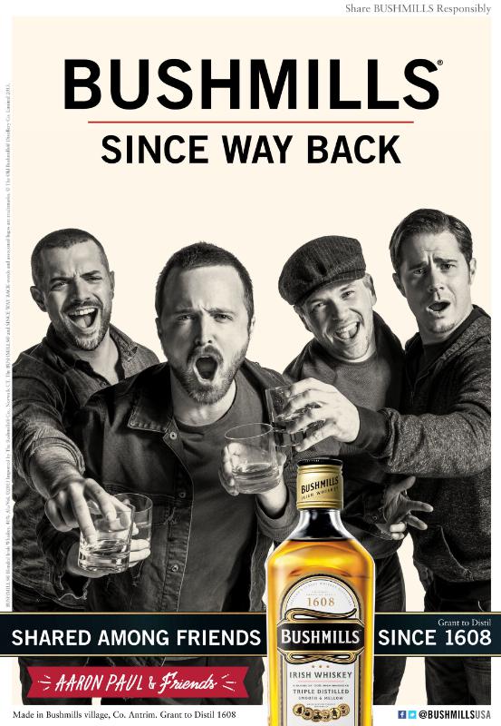 Breaking Bad's Aaron Paul joins Bushmills Irish Whiskey campaign