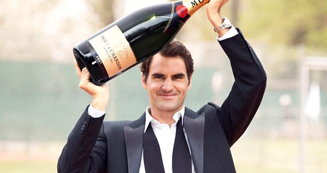 Moët & Chandon celebrates anniversary with Roger Federer campaign