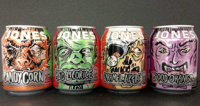 Halloween-inspired Jones Soda flavours in 8oz cans
