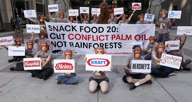 Protests arise over snack food company links to ‘conflict palm oil’