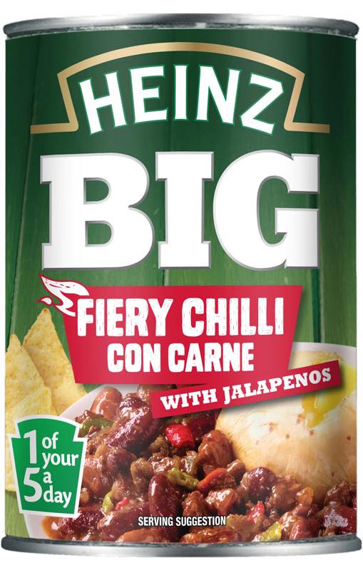Heinz introduces 'Big' Chilli Con Carne range